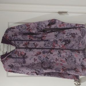 Michelle Mae 1XL full-zip floral hoodie